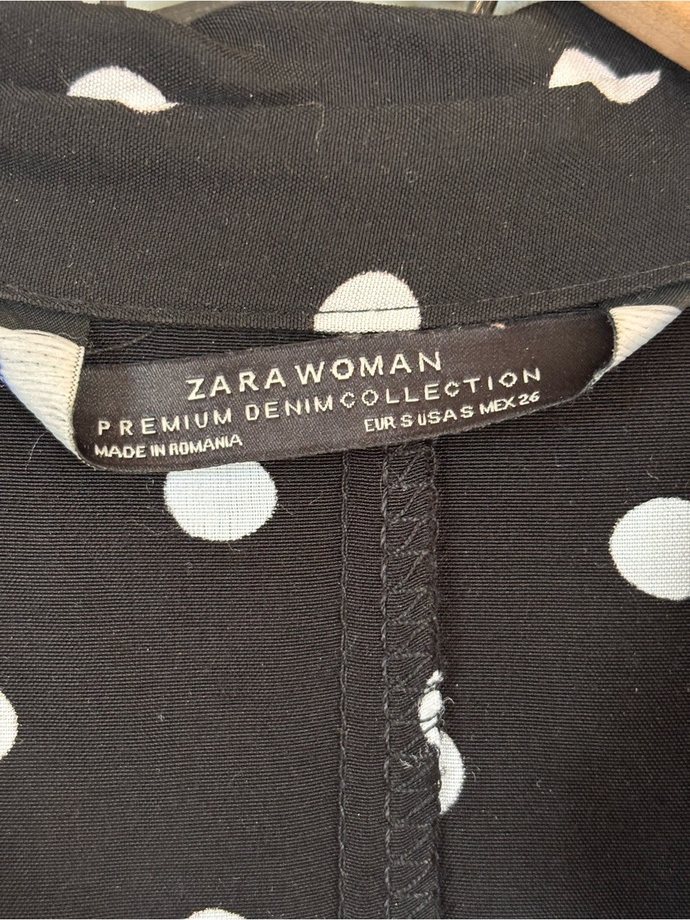 ZARA Woman Premium Collection Polka Dot Maxi Dress Black White Red Trim Size S - Picture 10 of 13
